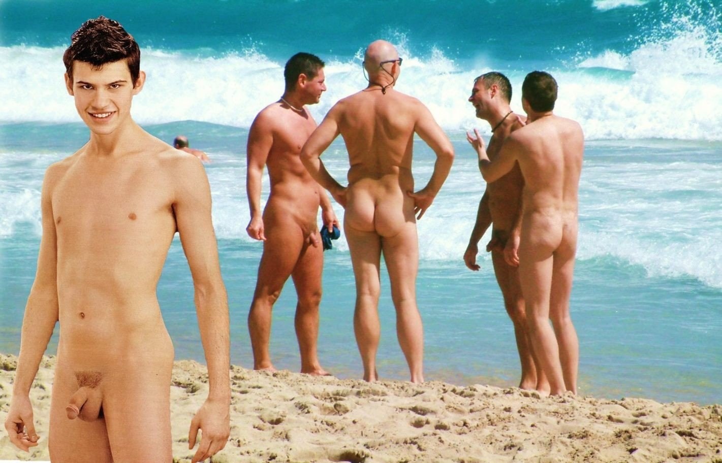 мужчины со стоячими членами на пляже фото 25